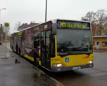 MB O 530 G - BVG Wagen 4080 Baujahr 2004 auf Linie M11 an der Endhaltestelle S Schöneweide/Sterndamm am 22.11.13