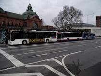 Drei Mercedes Benz Citaro der ESWE Verkehr am 21.11.13 in Wiesbaden