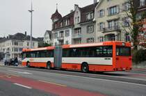 Mercedes O405 G mit der Betriebsnummer 56 beim Bahnhof Soloturn. Die Aufnahme stammt vom 02.11.2011.