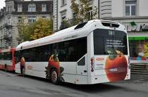 Volvo Hybrid Bus der BSU auf der Linie 8 am Bahnhof Solothurn. Die Aufnahme stammt vom 02.11.2011.