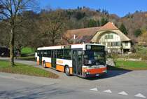 Abschiedsfahrt der BSU MB 405: Wagen Nr. 65 bei der Haltestelle Balm bei Messen, 27.11.2013. 

