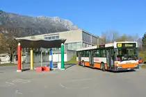 Abschiedsfahrt der BSU MB 405: Wagen Nr. 65 bei der Haltestelle R�ttenen Endhalt, 27.11.2013. 

