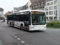 Postauto - Mercedes Citaro AG 7477 unterwegs auf der Linie 362 bei den Bushaltestellen vor dem Bahnhof Brugg am 24.10.2013