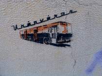 Ikarus 280 Streetart in P�cs Ungarn.