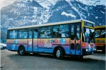 AVG Grindelwald 19/BE 363'305 Vetter am 2. Januar 2008 Grindelwald, Bahnhof (mit COCOLINO-Werbung)