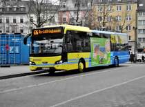 VDL Citea auf der Linie 636 nach Remscheid-Lüttringhausen Rathaus am S-Bahnhof Wuppertal Oberbarmen.(6.1.2014)