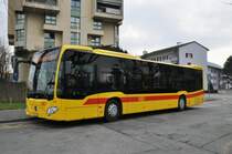 Fabrikneuer Mercedes Citaro mit der Betriebsnummer 67 auf der Linie 47 an der Endhaltestelle am Bahnhof Muttenz. Die Aufnahme stammt vom 13.01.2014.