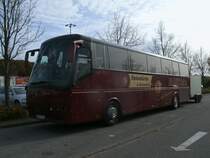Reisebus DAF Bova,am 25.Oktober 2013,in Bergen/Rügen.