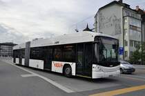 Hess Hybrid mit der Betriebsnummer 68 auf der Linie 1 beim Bahnhof Soloturn. Die Aufnahme stammt vom 08.11.2012.