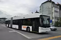 Hess Hybrid mit der Betriebsnummer 68 auf der Linie 1 beim Bahnhof Soloturn. Die Aufnahme stammt vom 08.11.2012.