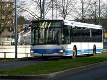 MAN Niederflurbus 2. Generation auf der Linie 673 nach Remscheid-Mitte Nordstraße/REB am Hauptbahnhof Remscheid.(19.1.2014) 