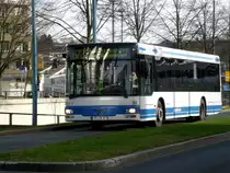 MAN Niederflurbus 2. Generation auf der Linie 673 nach Remscheid-Mitte Nordstraße/REB am Hauptbahnhof Remscheid.(19.1.2014) 