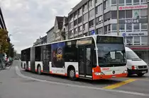 Mercedes Citaro mit der Betriebsnummer 51 auf der Linie 4 beim Bahnhof Soloturn. Die Aufnahme stammt vom 08.11.2012.