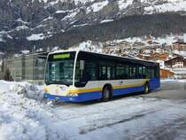 LLB Citaro I, ex. La Chaux-de-Fonds, abgestellt beim Busbahnhof Leukerbad, 25.01.2014.
