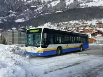 LLB Citaro I, ex. La Chaux-de-Fonds, abgestellt beim Busbahnhof Leukerbad, 25.01.2014.