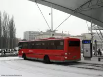 Karosa LC936XE.1038 und erstes Schnee in 2014 in Hradec Králové. (27. 1. 2014)