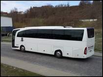 Mercedes Travego von Kleine aus Deutschland im Stadthafen Sassnitz am 27.04.2013