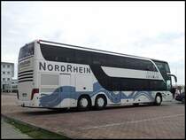 Setra 431 DT von Nordrhein aus Deutschland im Stadthafen Sassnitz am 27.04.2013
