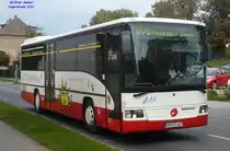 Mercedes-Benz O550 I Integro, Wagennummer 347, der Uckermärkischen Verkehrsgesellschaft mbH, 2011 in Angermünde.