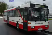 Mercedes-Benz O407, Wagennummer 385, der Uckermärkischen Verkehrsgesellschaft mbH, 2011 beim ZOB Prenzlau.