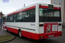 Mercedes-Benz O407, Wagennummer 385, der Uckermärkischen Verkehrsgesellschaft mbH, 2011 beim ZOB Prenzlau.