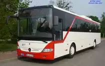 Mercedes-Benz O550 II Integro, Wagennummer 438, der Uckermärkischen Verkehrsgesellschaft mbH, 2011 beim ZOB Schwedt/Oder.