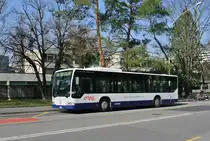 Ein Citaro I ex. TPL Lugano als Schülerkurs in Carouge, 12.03.2014.