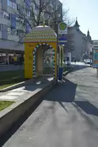 Bushaltestelle Leipzig Reichsstraße. Aufgenommen am 13.03.2014.