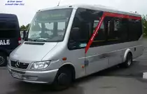 Mercedes-Benz Sprinter 616 CDI NF, Wagennummer 580, der Uckermärkischen Verkehrsgesellschaft mbH, 2011 beim ZOB Schwedt/Oder.