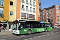 Stadtbus Eisenach: Mercedes-Benz Citaro Facelift der KVG Eisenach, eingesetzt im Stadtverkehr. Aufgenommen in der Bahnhofstraße von Eisenach im März 2014.