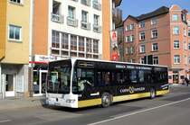 Stadtbus Eisenach: Mercedes-Benz Citaro Facelift der KVG Eisenach, eingesetzt im Stadtverkehr. Aufgenommen in der Bahnhofstraße von Eisenach im März 2014.