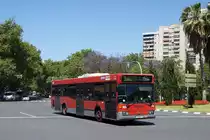 EMT Valencia (Stadtbus): Mercedes-Benz O 405 N HISPANO, Wagennummer 6109 befährt die Avinguda de Blasco Ibáñez. Aufgenommen im Mai 2013.