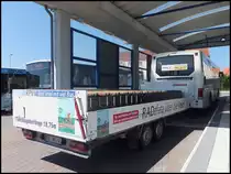 Fahrradanh�nger der RPNV in Bergen am 15.05.2013