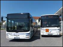 MAN Lion's City und Volvo 8700 der RPNV in Bergen am 15.05.2013