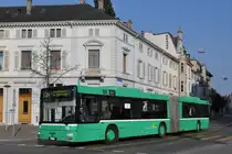 MAN Bus mit der Betriebsnummer 776 auf der Linie 34 am Wettsteinplatz. Die Aufnahme stammt vom 13.03.2014.