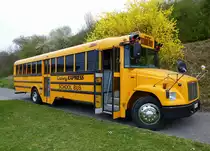 Freightliner, der einzige originale US-amerikanische Schulbus in Deutschland, 2004 fabrikneu zugelassen, kann gemietet werden mit Chauffeur, M�rz 2014
