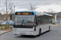 . VDL Berkhof Ambassador 200 aufgenommen bei der Ankunft am Bahnhof in Kreuztal.  22.03.2014