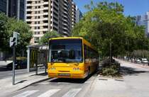 MetroBus Valencia: IVECO Castrosua an der Metro- Station Beniferri. Aufgenommen im Mai 2013.