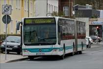 . (SI BV 203)  Mercedes Benz Citaro wartet in Kreuztal am Bahnhof an die Ankunft des Zuges um dessen Fahrgste zum nchsten Bahnhof nach Geisweid zu bringen.  22.03.2014