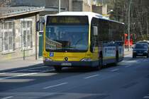 B-RG 8603 als Ersatzverkehr für die S-Bahnlinien 7 und 75. Aufgenommen am 30.03.2014 S Bahnhof Friedrichsfelde Ost.