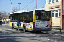 B-RG 8603 als Ersatzverkehr für die S-Bahnlinien 7 und 75. Aufgenommen am 30.03.2014 S Bahnhof Friedrichsfelde Ost.