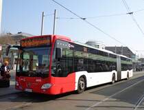 BSAG-Wagen 4693, Mercedes-Benz Citaro C2 G als 24 Rablinghausen am Hauptbahnhof, 29.03.14 