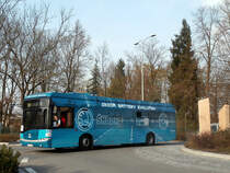 Tschechische Elektrobus Škoda Perun in Pardubice. (3.4.2014)