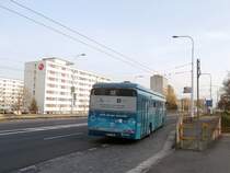 Tschechische Elektrobus Škoda Perun in Pardubice. (3.4.2014)