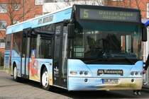Neoplan Centroliner N 4409  Tjaden  AUR-PT 933, Norderney Busbahnhof 02.04.2014