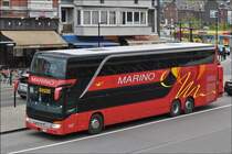 .  Setra S 431 DT aufgenommen am Bahnhof von Lttich am 04.04.2014.