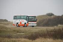 Mercedes O 404 10 RH  Fischer , in den Dünen von Norderney 01.04.2014
