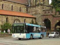 Stadtbus Eisenach: MAN NL der KVG Eisenach,  eingesetzt im Stadtverkehr Eisenach (Mai 2008). Aufgenommen am Karlsplatz in der Innenstadt.