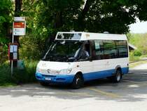 TG Genf - Mercedes 416 CDI Kleinbus Nr.19 GE 96743 bei der Haltestelle La Plaine  am 07.05.2008