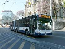TG Genf - Mercedes Citaro Gelenkbus Nr.131 GE 960515 unterwegs auf der Linie 9 in Genf am 07.05.2008